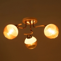 Люстра "Анден" 3хЕ27 40Вт бело-золотой 51х51х22 см