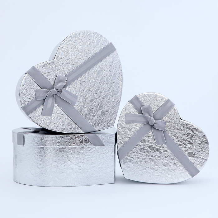 Набор коробок 3 в 1 сердца 31 х 27 х 13,3; 28 х 25 х 11,7; 26 х 23 х 10,3 см