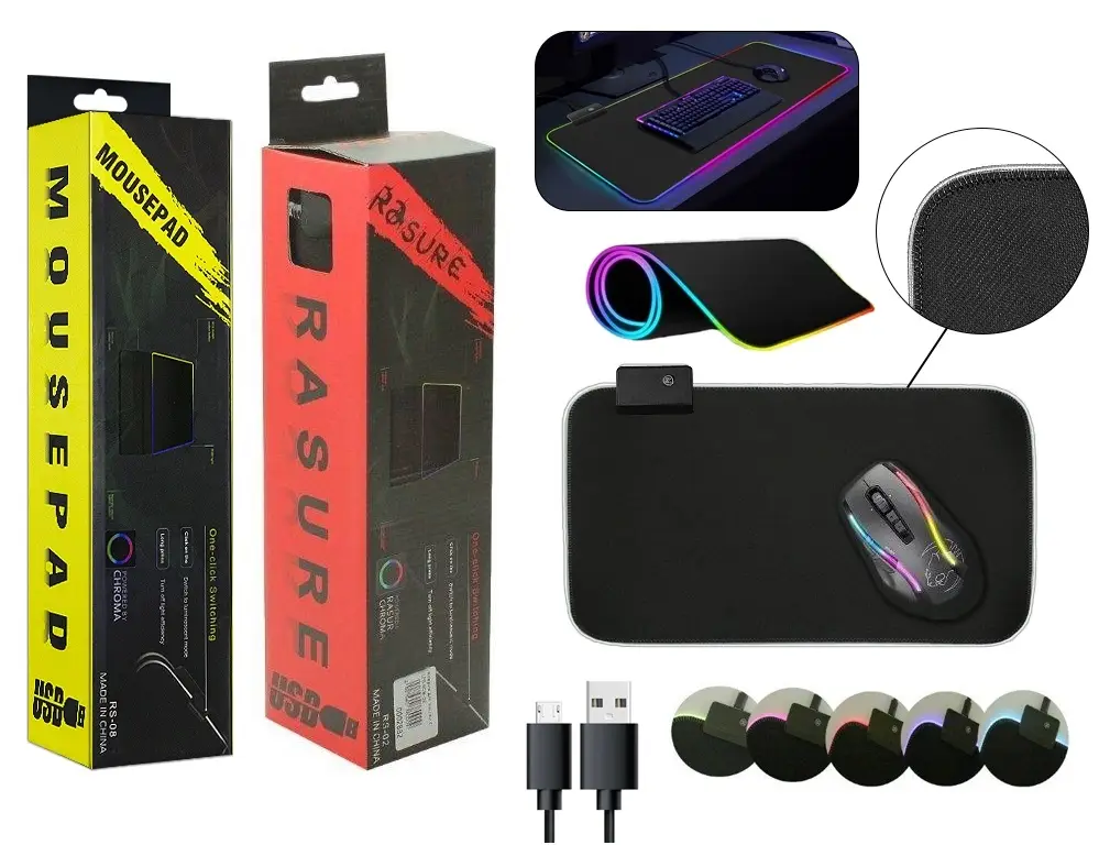 Коврик для мышки с LED RS-08 (25*35*03 см)  (30 шт/кор)