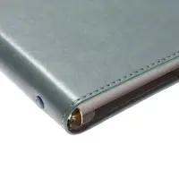 Органайзер на кольцах, А5, с хлястиком, 80л, линия, к/зам, Зеленый