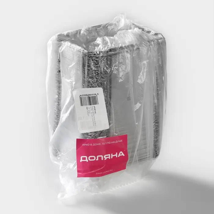 Форма из фольги для выпечки и запекания Доляна, 255 мл, 12&times;9,5&times;4 см, 100 шт/уп