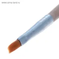 Кисть нейлон № 4, плоская, деревянная ручка