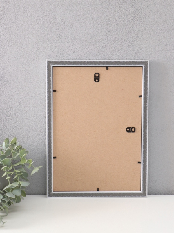 Фоторамка пластик "МИРАМ" 21х29,7 см (A4), белый, золото