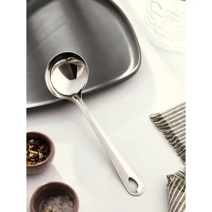 Половник из нержавеющей стали Доляна &laquo;Виктория&raquo;, 35 мл, 22&times;6,5 см, цвет серебряный