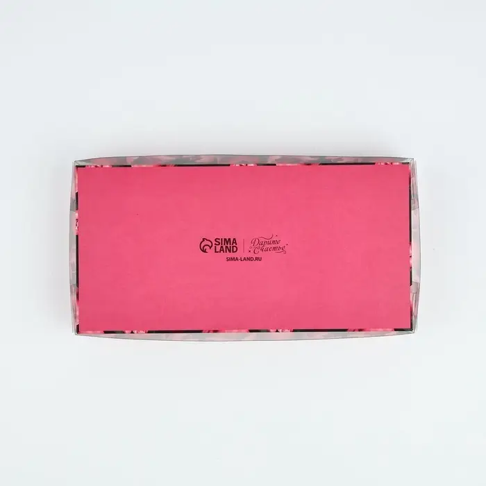 Коробка для кондитерских изделий с пластиковой крышкой &laquo;8 Марта&raquo;, 10.5 х 21 х 3 см