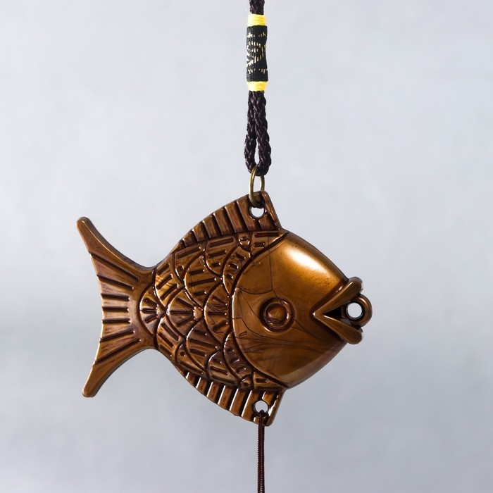 Музыка ветра металл "Рыбка" 7 колокольчиков МИКС 37х6,5х6 см