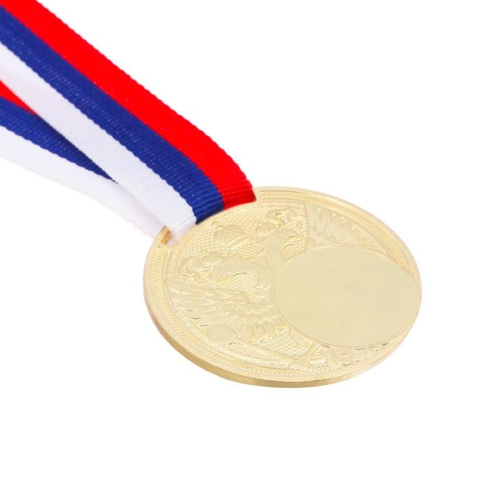 Медаль под нанесение &laquo;Герб&raquo;, d= 5 см. Цвет золото. С лентой