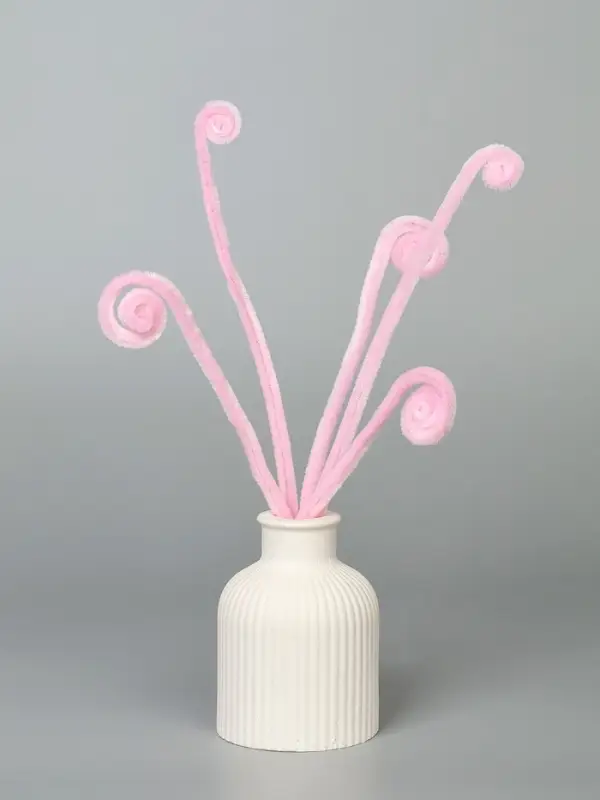 Синельная проволока, набор 100 шт, размер 1 шт 30х0,8 см, цвет розовый