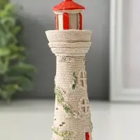 Фигура "Маяк", размер 13х3 см, гипс, с росписью