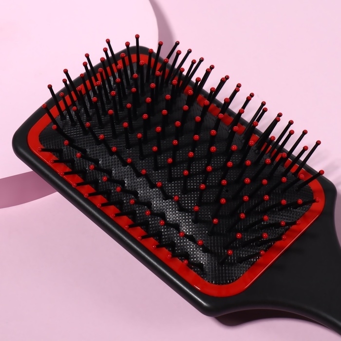 Расчёска массажная, широкая, 8 &times; 24 см, цвет МИКС