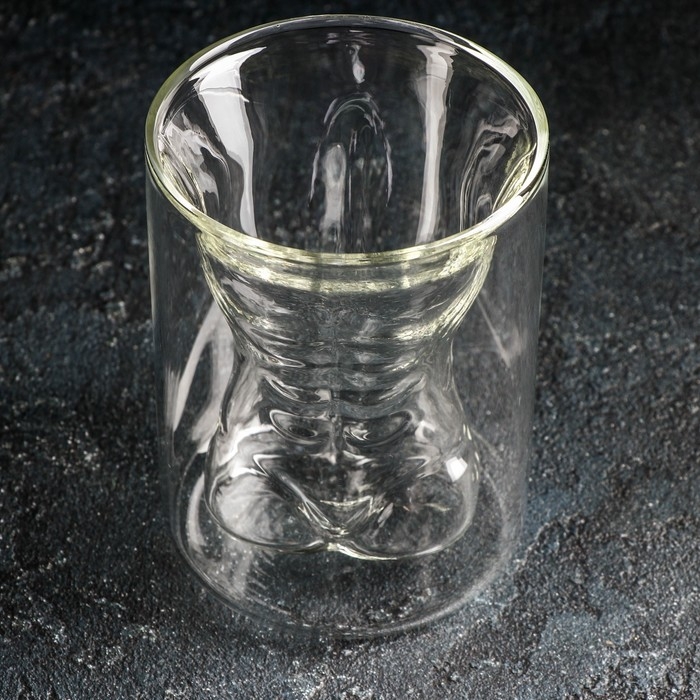 Стакан стеклянный с двойными стенками Magistro &laquo;Мужская фигура&raquo;, 200 мл