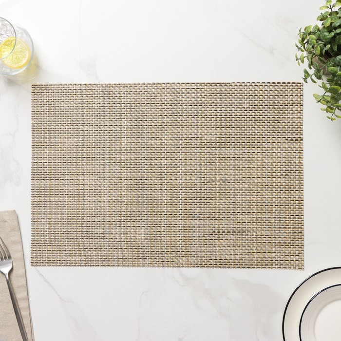 Салфетка сервировочная на стол Доляна &laquo;Классика&raquo;, 45&times;30 см, цвет коричнево-бежевый