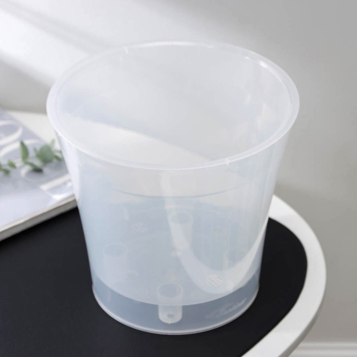 Кашпо для цветов со вставкой &laquo;Арте&raquo;, 5 л, цвет прозрачный