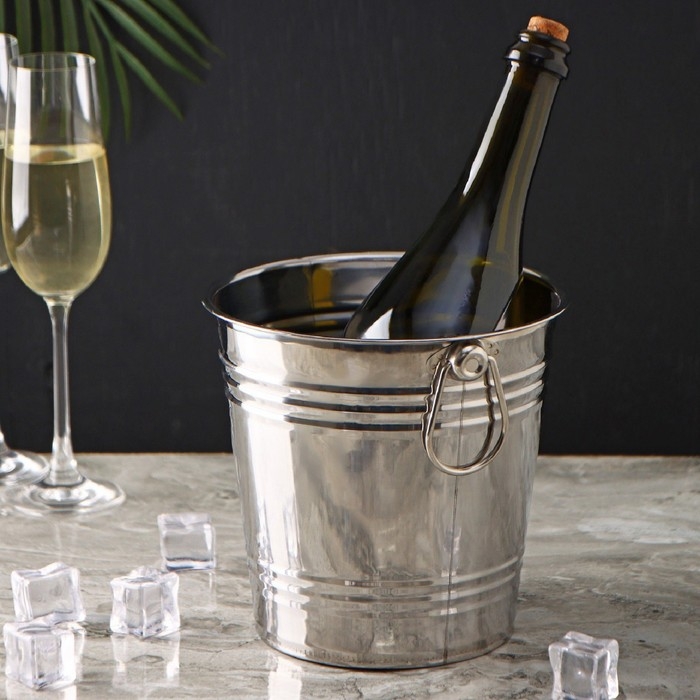 Ведро для льда из нержавеющей стали &laquo;Классик&raquo;, 2,7 л, 18&times;17 см