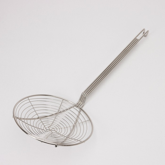 Шумовка для фритюра из нержавеющей стали, 53&times;20 см, толщина 3 мм, 201 марка стали