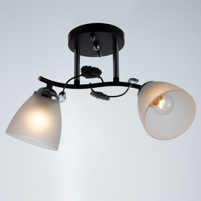 Люстра 2005/2 E27 60Вт черный+хром 44х26х25 см BayerLux