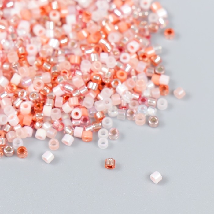 Бисер стекло 12/0 "Перламутр. Розовое ассорти" 10 гр