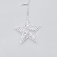 Гирлянда &laquo;Бахрома-арка&raquo; 2.5 &times; 1.2 м с насадками &laquo;Звёзды&raquo;, IP20, прозрачная нить, 136 LED, свечение белое, 8 режимов, 220 В