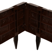 Грядка пластиковая, 4 секции, 45 &times; 45 &times; 20 см, шоколад