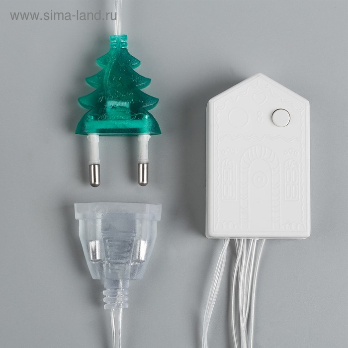 Гирлянда &laquo;Занавес&raquo; 2 х 3 м, IP20, прозрачная нить, 720 LED, свечение белое, 8 режимов, 220 В