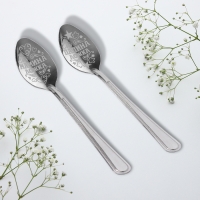 Ложки с гравировкой, набор 2 шт  &laquo;Мамуле и папуле&raquo;, 15,5 х 25,5 см.