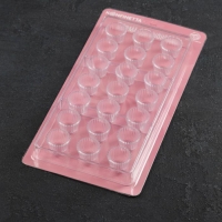 Форма для конфет и шоколада KONFINETTA &laquo;Конфетти&raquo;, 27,5&times;13,5 см, 21 ячейка, цвет прозрачный