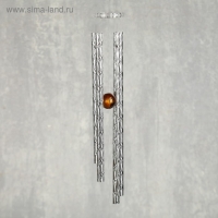 Музыка ветра металл "Двойное сердце со стрелой" 4 трубочки 56 см