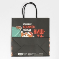 Пакет подарочный новогодний &laquo;Косяки наше всё&raquo;, 22 х 22 х 11 см, Новый год