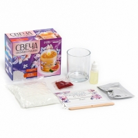 Свеча своими руками. Создание цветной ароматической свечи с блестками &laquo;Счастье начинается с тебя&raquo;, набор для творчества