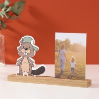 Фоторамка дерево, акрил 10х15 см "Бобр добр" 4х27,3х14 см