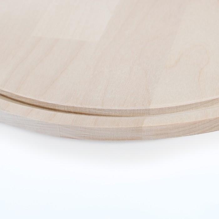 Доска разделочная деревянная с желобом "Круг" 26х26х0,8 см береза