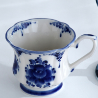 Чашка &laquo;Валерия&raquo;, H=8,5 см, гжель