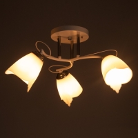 Люстра "Николь" 3х15Вт Е27 белый BayerLux