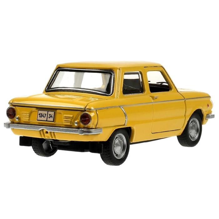 Машинка металлическая &laquo;ЗАЗ-968А&raquo;, ретро - модель &laquo;Запорожец&raquo;, открываются двери, багажник, инерция, 12 см желтый