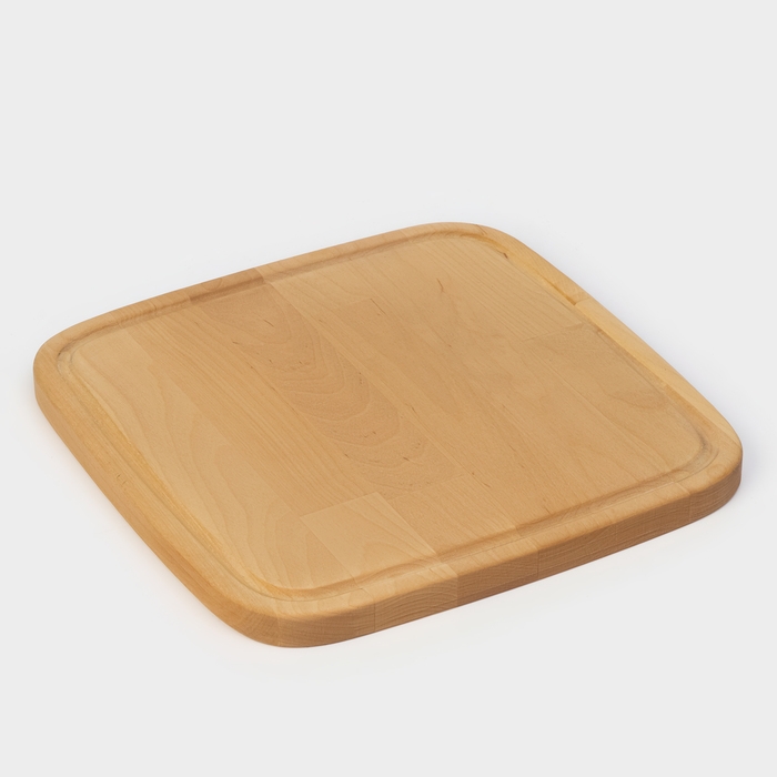 Подарочный набор деревянной посуды Adelica &laquo;Мечта хозяйки&raquo;, доска разделочная d=28 см, блюдо для подачи d=24 см, менажница d=20 см, подставка, берёза