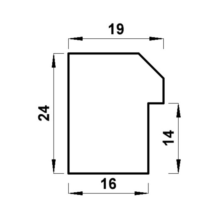Фоторамка пластик "МИРАМ" 60х80 см, 640077 чёрный (пластиковый экран)