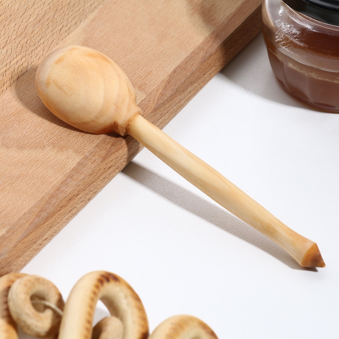 Ложка деревянная, чайная, варёная, без росписи, заготовка для творчества