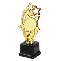 Наградная фигура &laquo;Звезды&raquo;, подставка пластик черная, 22 &times; 9,5 &times; 7,5 см.