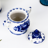 Сахарница &laquo;Елена&raquo;, 13&times;10&times;16 см, гжель