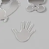 Декор для творчества пластик зеркальный "Рождение ребёнка" набор 6 шт