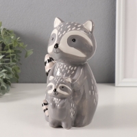 Копилка керамика "Енот с малышом" 12,3х12,5х17,7 см