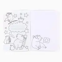 Блокнот раскраска А5, 8 страниц &laquo;Капибара&raquo;