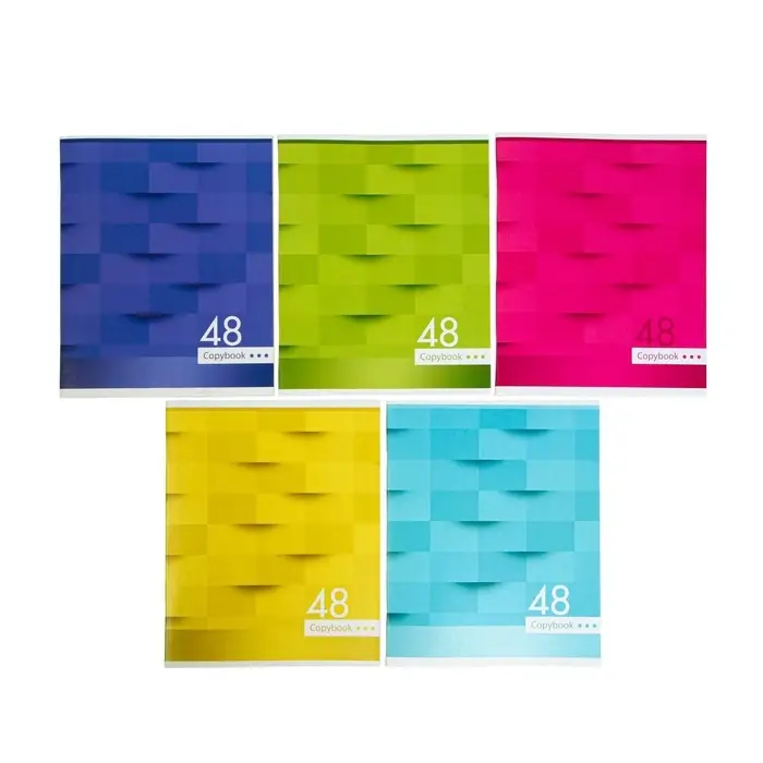 Тетрадь 48 листов в клетку Calligrata &laquo;Мозаика&raquo;, обложка мелованный картон, блок №2, белизна 75% (серые листы), МИКС