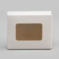 Контейнер на вынос, с окном, белый, 10&times;8&times;3.5 см