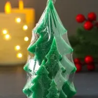 Свеча "Ёлочки в лесу" 70*110 мм