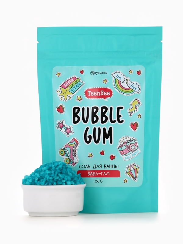 TEEN BEE Соль для тела в пакете 250 гр, аромат жвачка