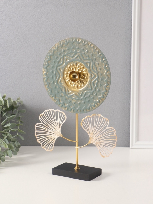 Сувенир металл "Круглый цветок" 6х19,5х32 см