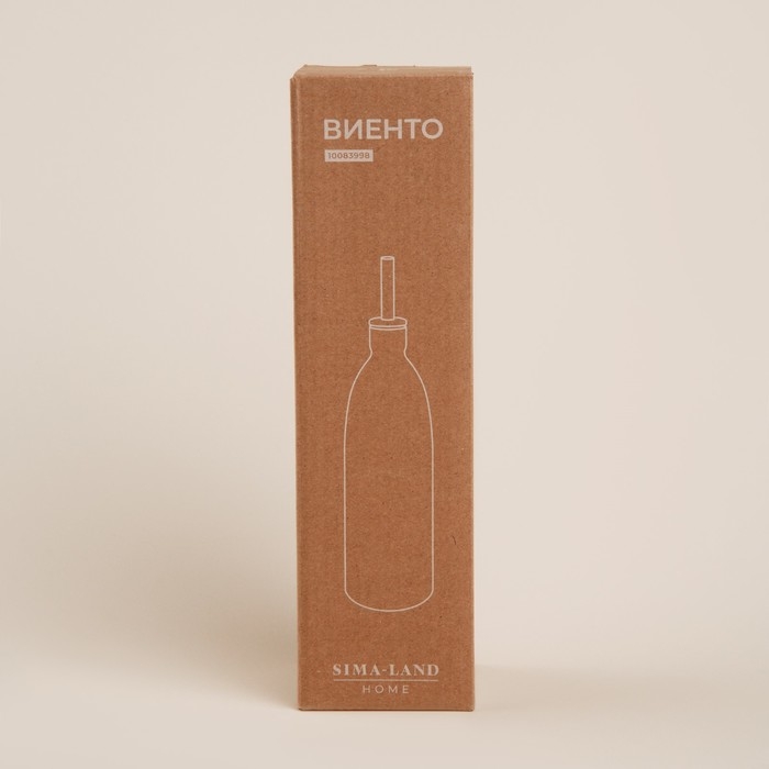 Бутылка керамическая для масла и соуса SL Home &laquo;Виенто&raquo;, 500 мл, 7&times;26 см, цвет бежевый