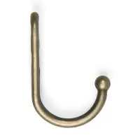 Крючок мебельный ТУНДРА TKO023, однорожковый, цвет бронза