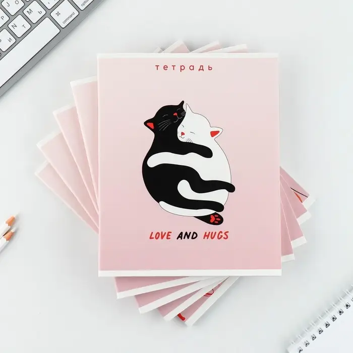 Тетрадь в клетку, 48 л., А5, на скрепке, блок №2 &laquo;Нежность&raquo; МИКС
